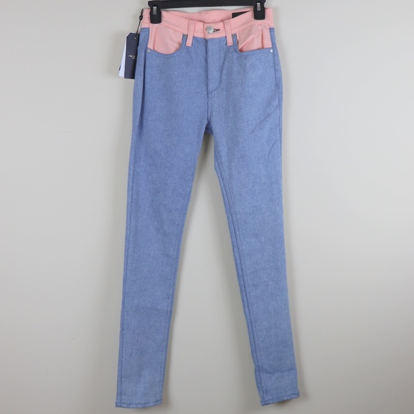 Rag and Bone Phila High Rise Skinny Colorblock NWT
